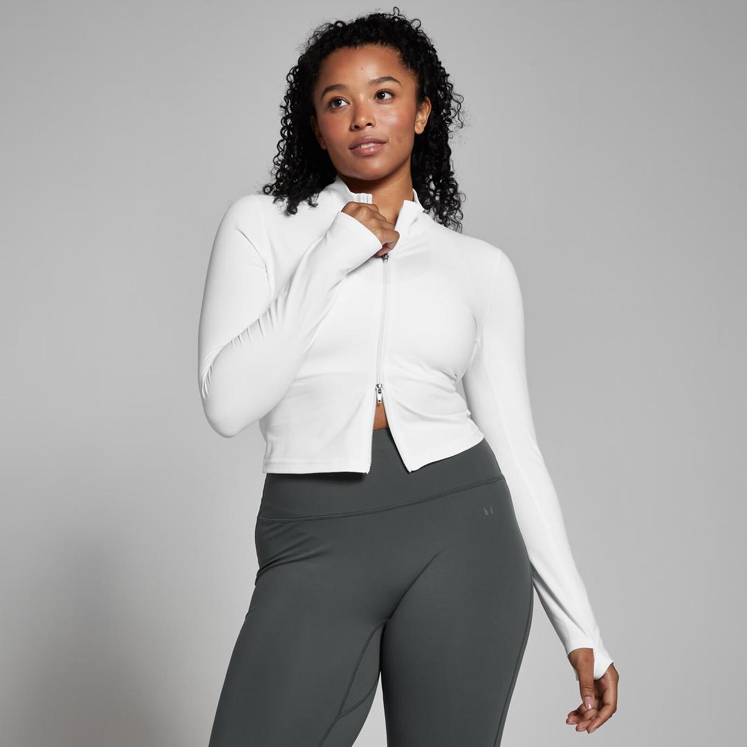 MP Women's Tempo Cropped Jacket - White - XS - Myprotein (US) Health & Nutrition product