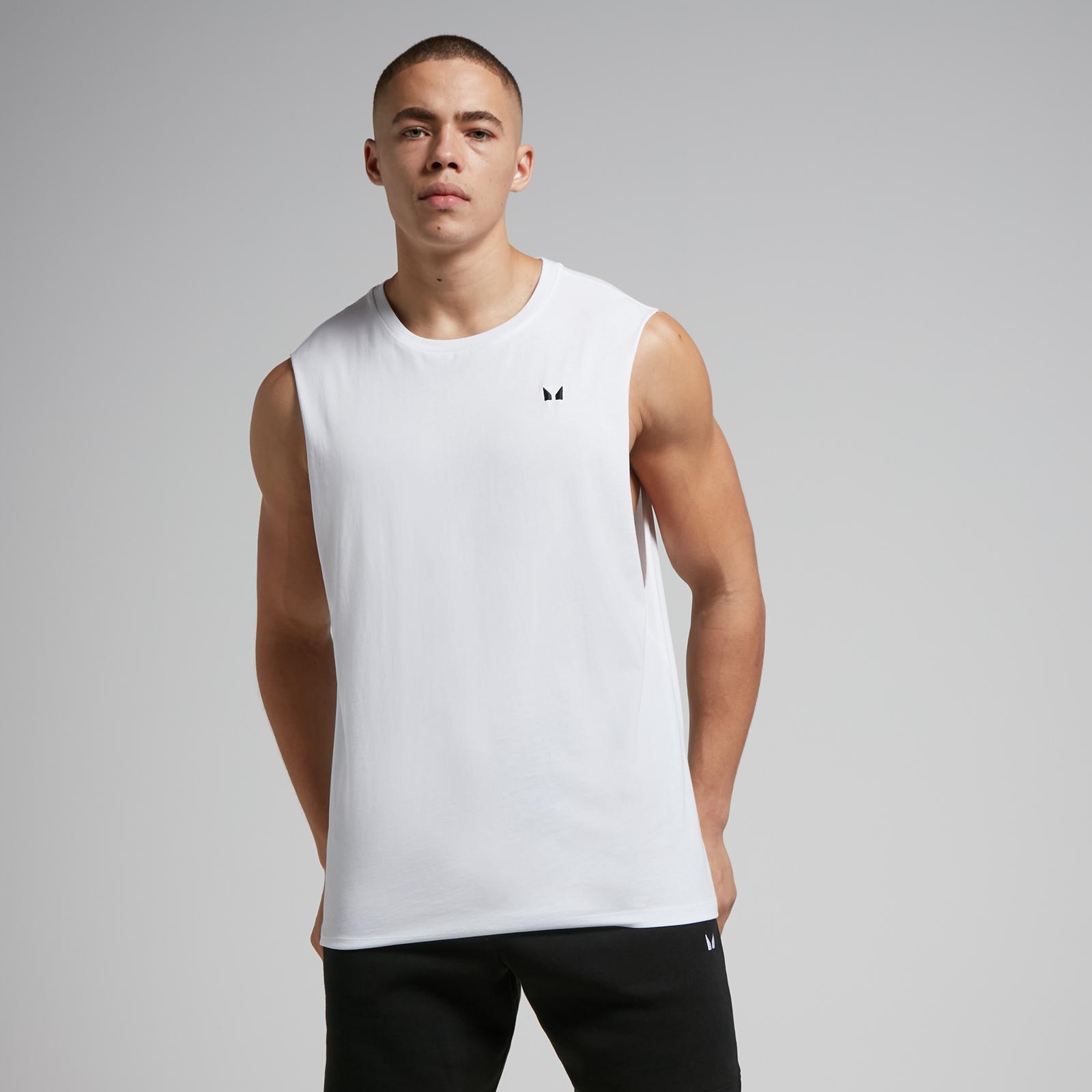 MP Men's Rest Day Drop Armhole Tank Top - White - L - High quality product image showing MP Men's Rest Day Drop Armhole Tank Top - White - L details and features