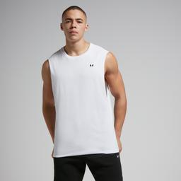 MP Men's Rest Day Drop Armhole Tank Top - White - L - Product thumbnail image 1 showing different views and angles