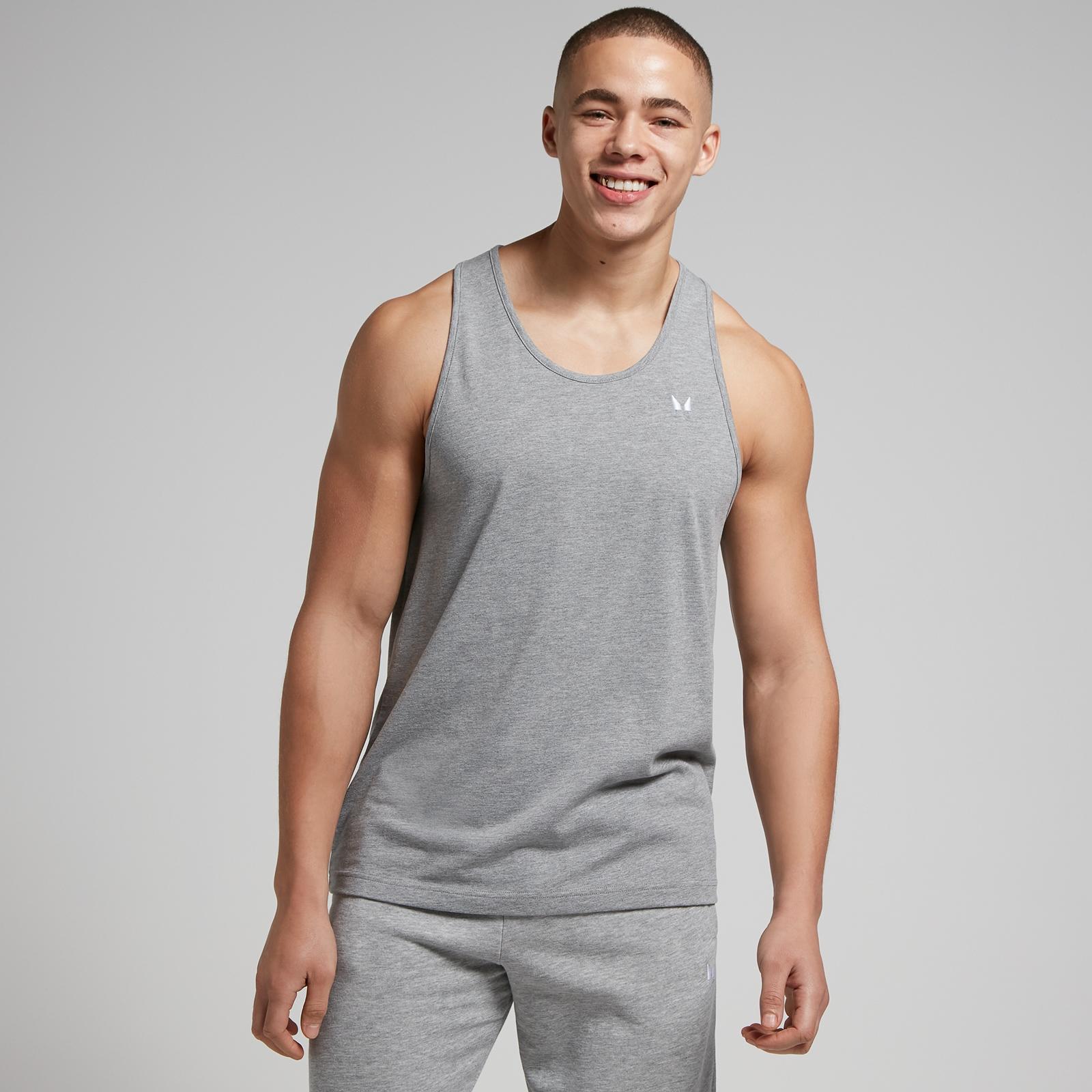 MP Men's Cotton Vest - Grey Marl - M - High quality product image showing MP Men's Cotton Vest - Grey Marl - M details and features