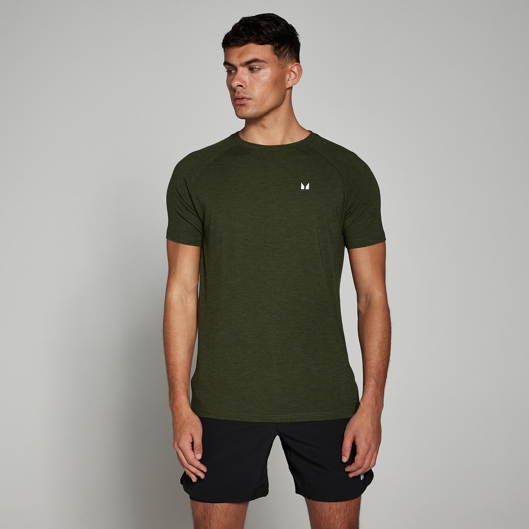 MP Men's Performance Short Sleeve T-Shirt - Army Green Marl - S - Myprotein (US) Health & Nutrition product