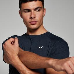 MP Men's Performance Short Sleeve T-Shirt - Navy Marl - L - Product thumbnail image 3 showing different views and angles