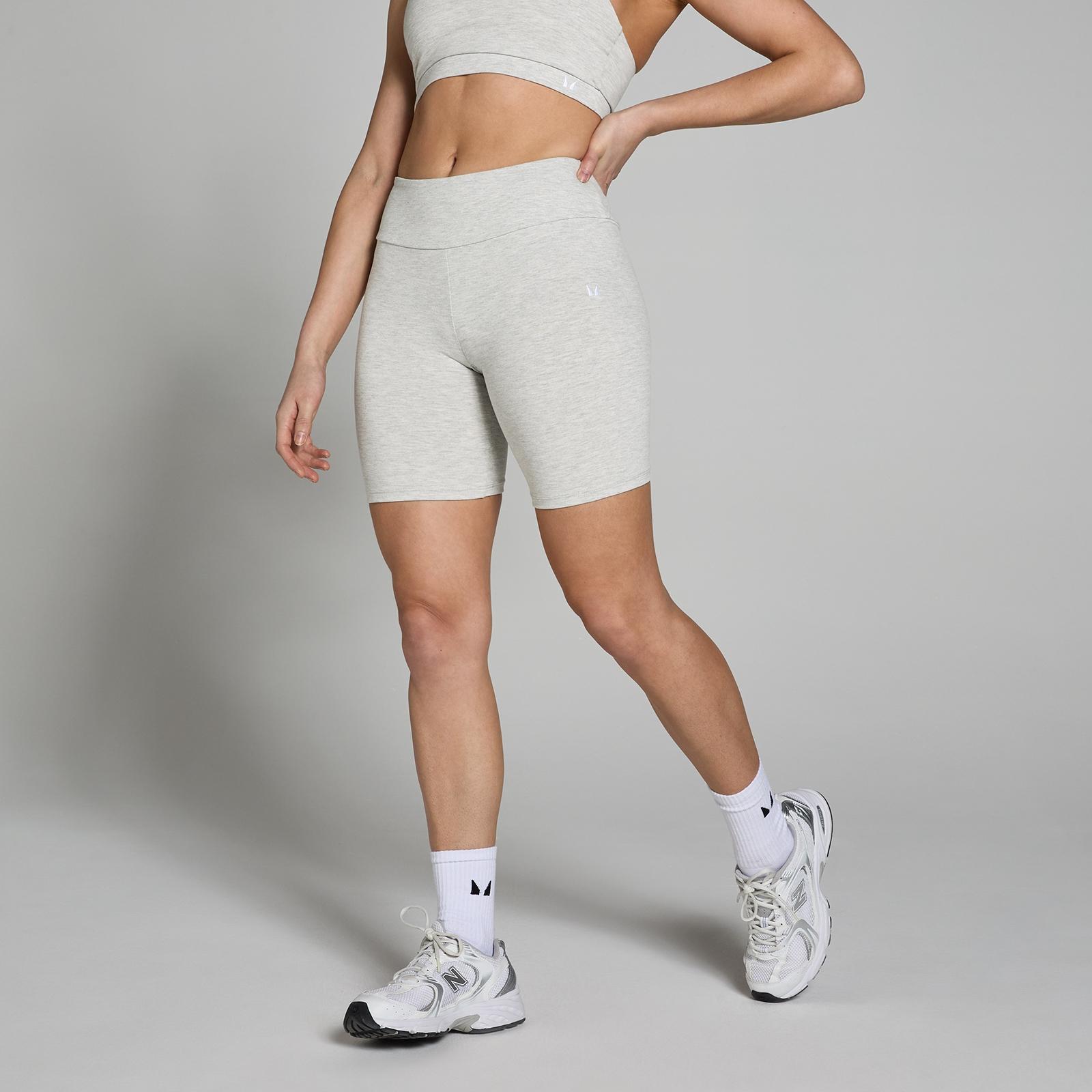 MP Women's Basics Cycling Shorts - Light Grey Marl - S - High quality product image showing MP Women's Basics Cycling Shorts - Light Grey Marl - S details and features