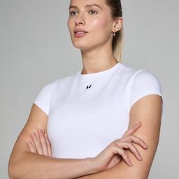 MP Women's Basics Body Fit Short Sleeve T-Shirt - White - L - Product thumbnail image 3 showing different views and angles