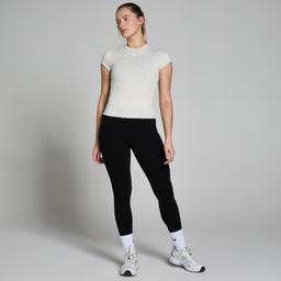 MP Women's Basics Body Fit Short Sleeve T-Shirt - Light Grey Marl - XS - Product thumbnail image 2 showing different views and angles