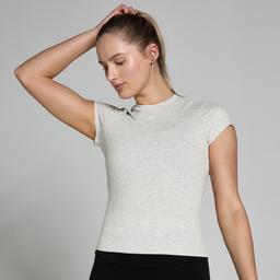 MP Women's Basics Body Fit Short Sleeve T-Shirt - Light Grey Marl - XS - Product thumbnail image 1 showing different views and angles