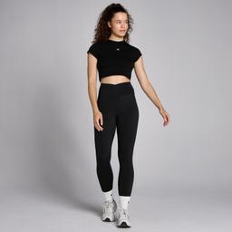 MP Women's Basics Body Fit Short Sleeve Crop T-Shirt - Black - L - Product thumbnail image 2 showing different views and angles