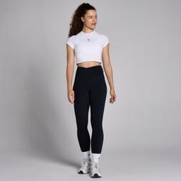 MP Women's Basics Body Fit Short Sleeve Crop T-Shirt - White - L - Product thumbnail image 2 showing different views and angles