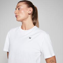 MP Women's Basics Boxy Short Sleeve Crop T-Shirt - White - L - Product thumbnail image 3 showing different views and angles