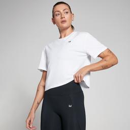 MP Women's Basics Boxy Short Sleeve Crop T-Shirt - White - L - Product thumbnail image 1 showing different views and angles