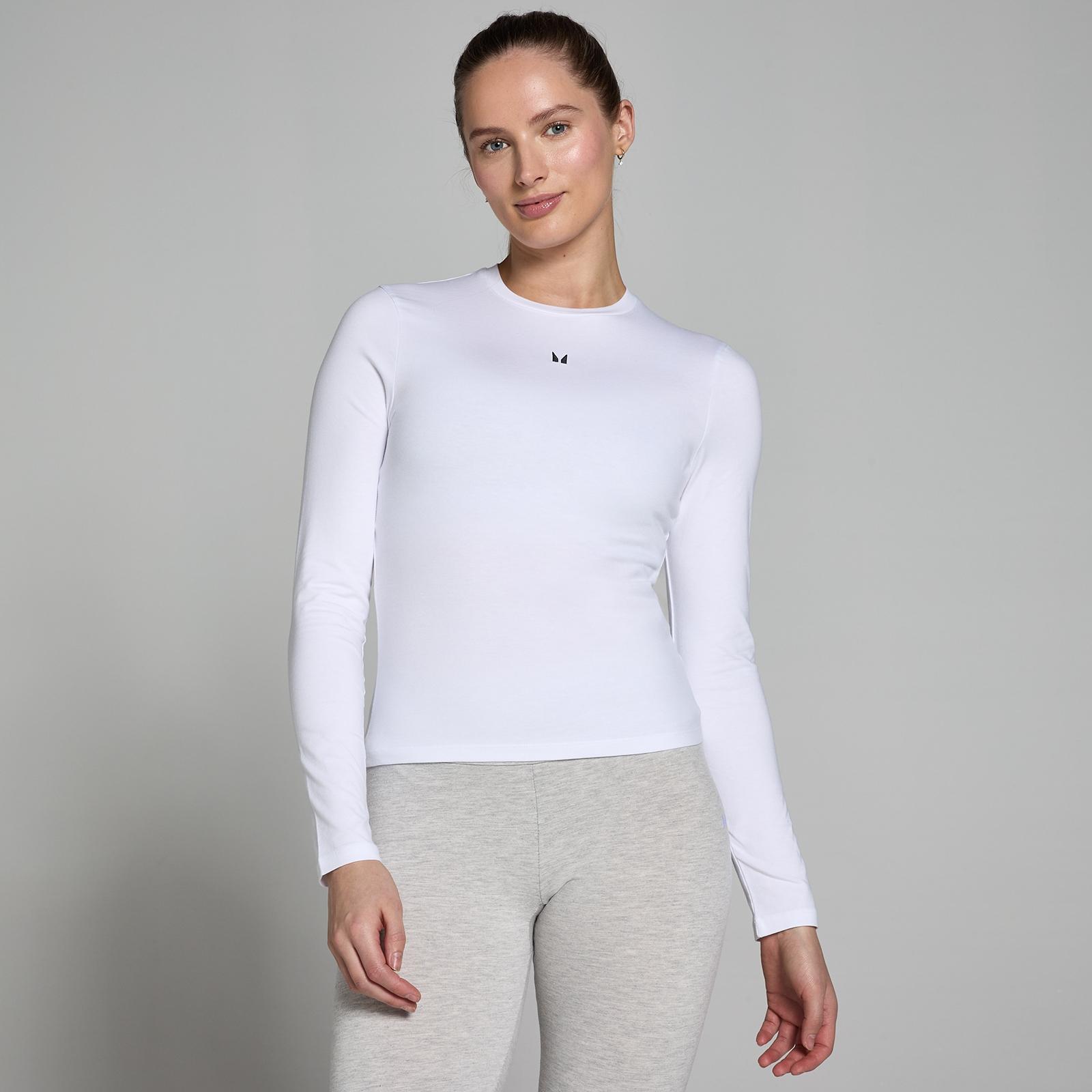MP Women's Basics Body Fit Long Sleeve T-Shirt - White - M - High quality product image showing MP Women's Basics Body Fit Long Sleeve T-Shirt - White - M details and features