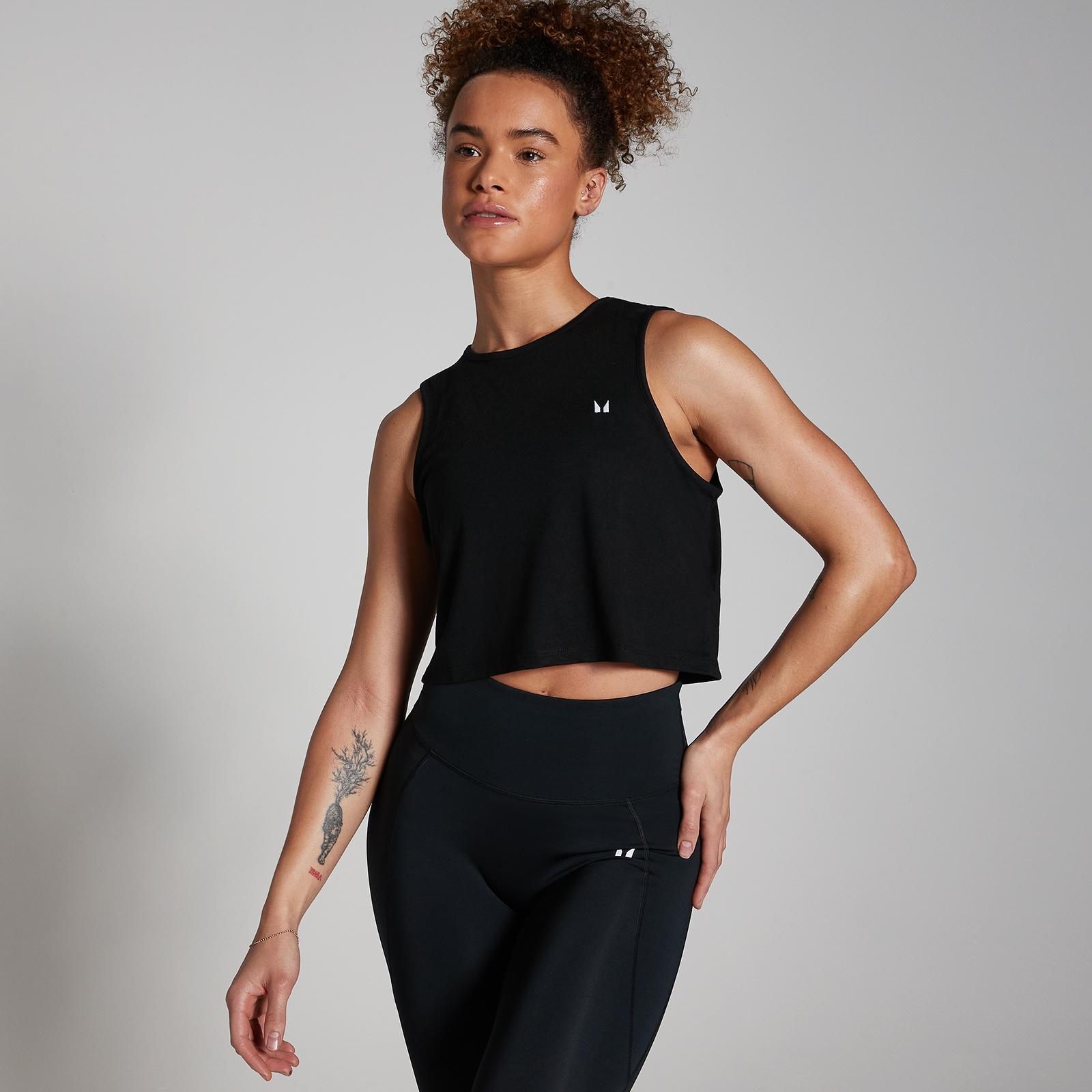 MP Women's Training Cropped Vest - Black - L - High quality product image showing MP Women's Training Cropped Vest - Black - L details and features