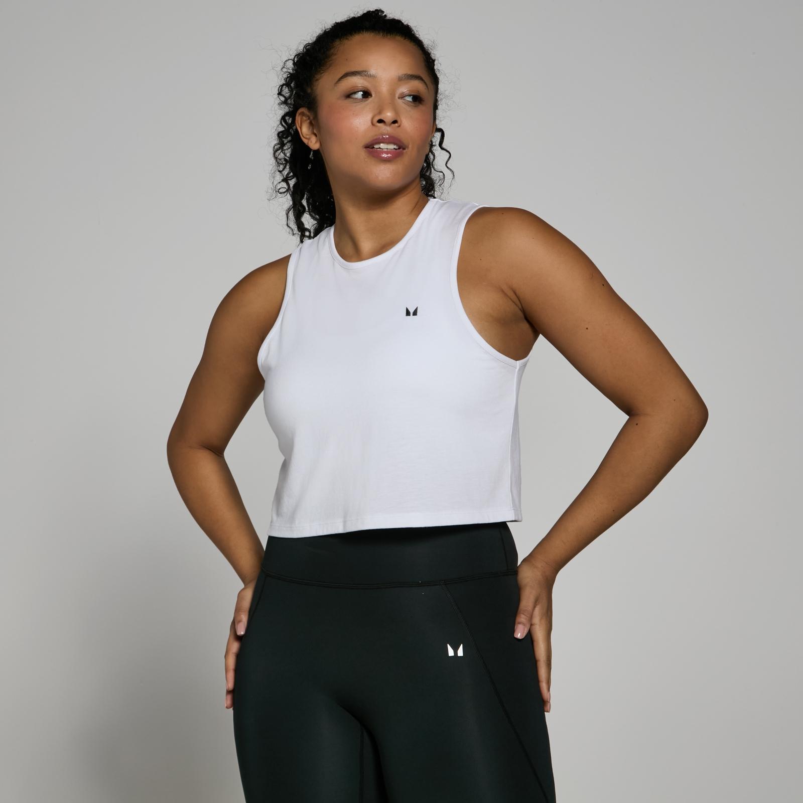 MP Women's Training Cropped Vest - White - L - High quality product image showing MP Women's Training Cropped Vest - White - L details and features