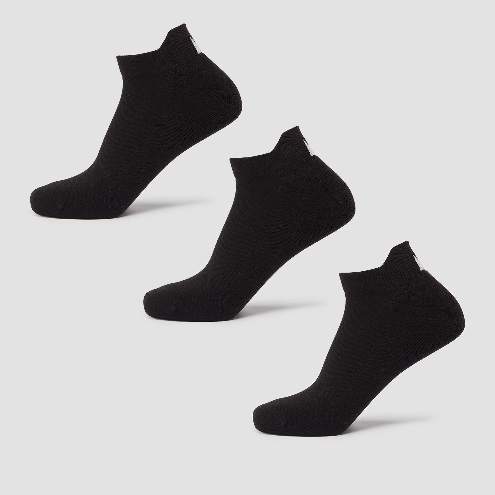 MP Unisex Trainer Socks (3 Pack) - Black - UK 6-8 - High quality product image showing MP Unisex Trainer Socks (3 Pack) - Black - UK 6-8 details and features