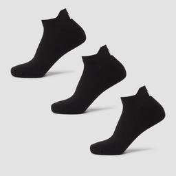MP Unisex Trainer Socks (3 Pack) - Black - UK 6-8 - Product thumbnail image 1 showing different views and angles