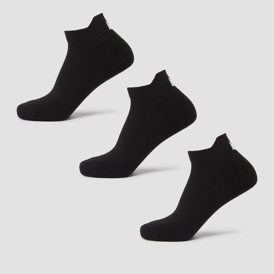 MP Unisex Trainer Socks (3 Pack) - Black - UK 9-11 - Myprotein (US) Health & Nutrition product