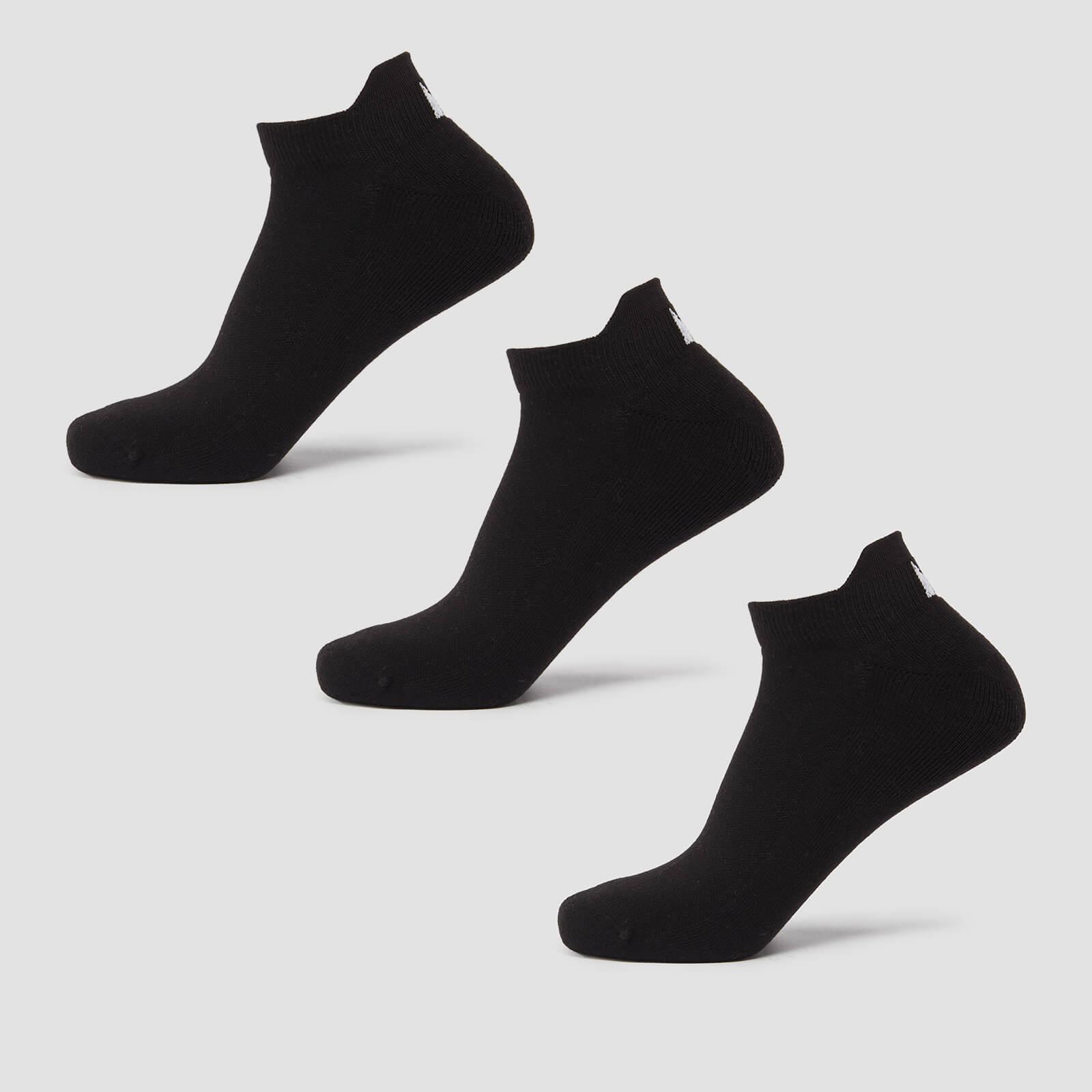 MP Unisex Trainer Socks (3 Pack) - Black - UK 9-11 - High quality product image showing MP Unisex Trainer Socks (3 Pack) - Black - UK 9-11 details and features