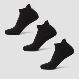 MP Unisex Trainer Socks (3 Pack) - Black - UK 9-11 - Product thumbnail image 1 showing different views and angles