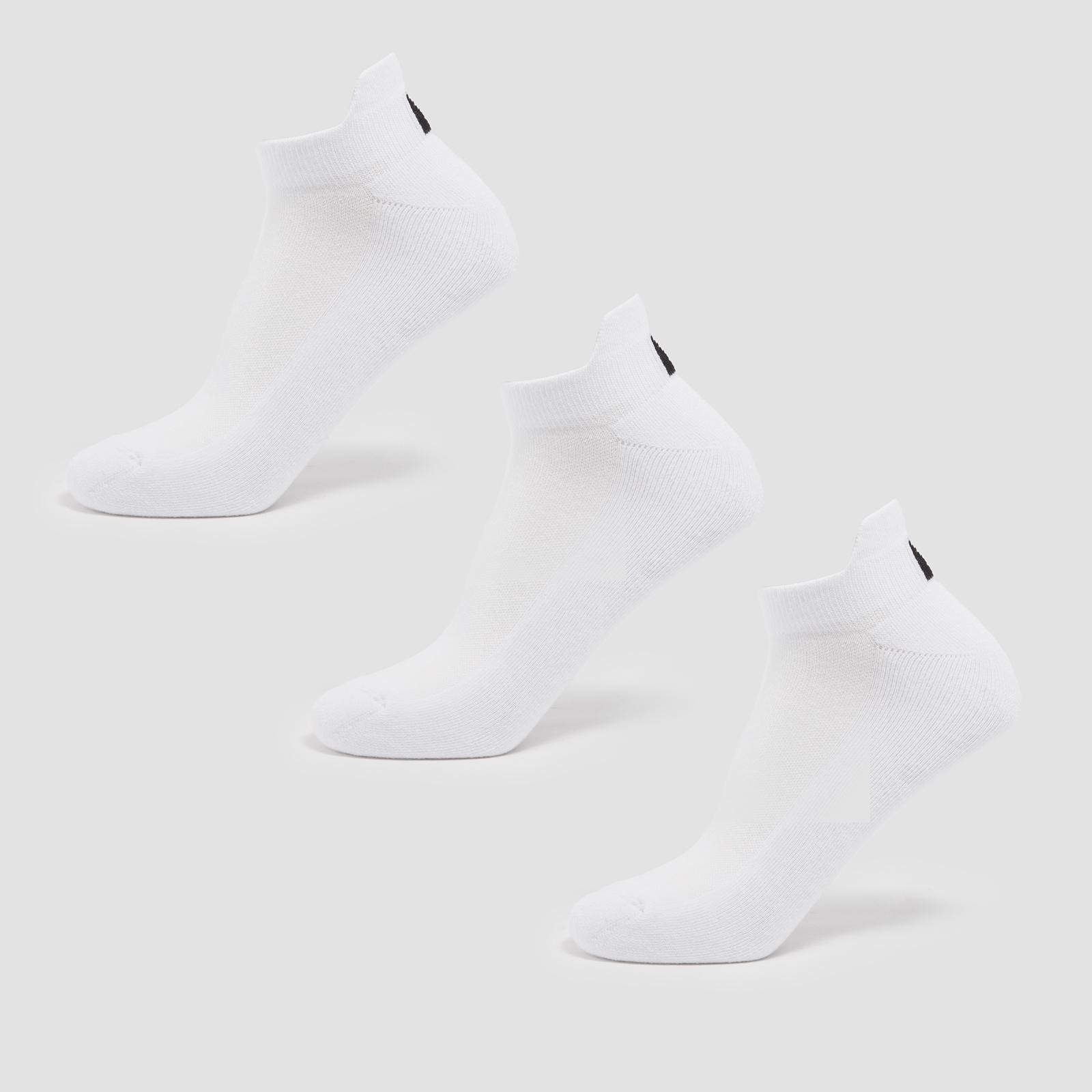 MP Unisex Trainer Socks (3 Pack) - White - UK 6-8 - High quality product image showing MP Unisex Trainer Socks (3 Pack) - White - UK 6-8 details and features