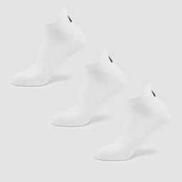 MP Unisex Trainer Socks (3 Pack) - White - UK 6-8 - Product thumbnail image 1 showing different views and angles