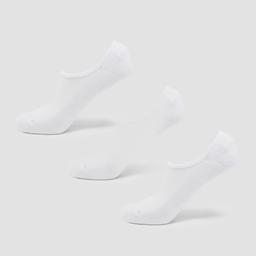 MP Unisex Invisible Socks (3 Pack) - White - UK 9-11 - Product thumbnail image 1 showing different views and angles