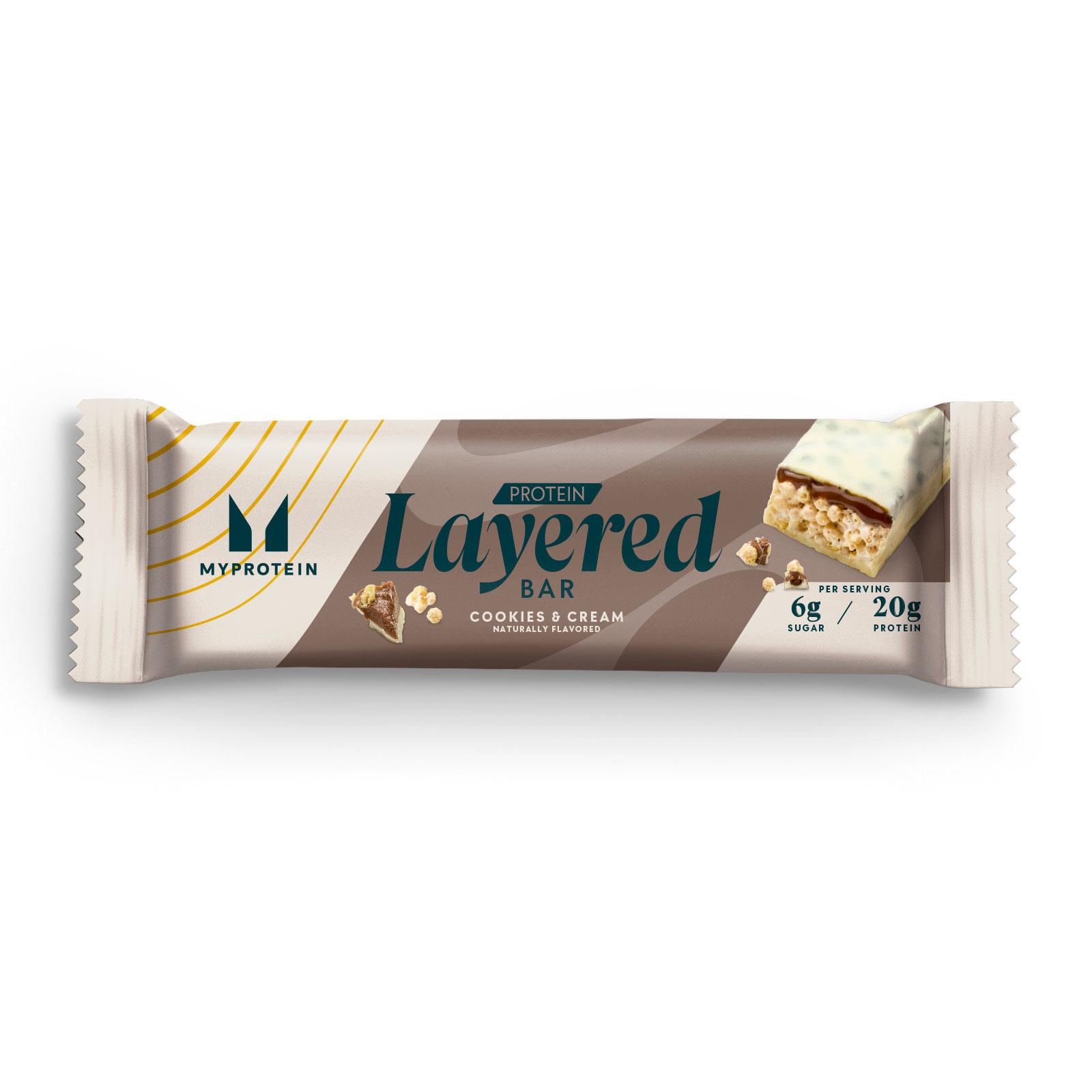 Layered Bar Single - 1Bars - Cookies and Cream - High quality product image showing Layered Bar Single - 1Bars - Cookies and Cream details and features