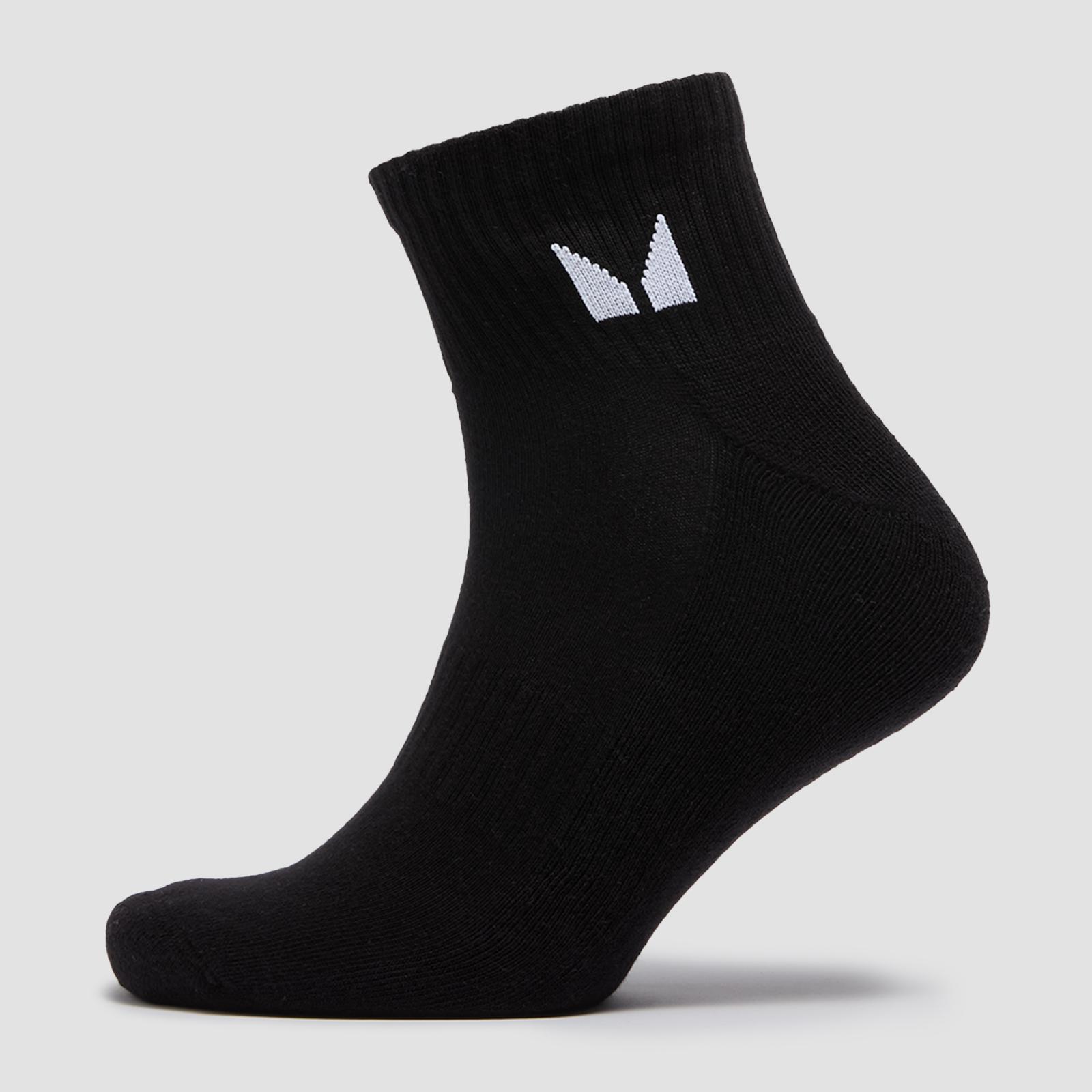 MP Unisex Ankle Socks (3 Pack) - Black - UK 6-8 - High quality product image showing MP Unisex Ankle Socks (3 Pack) - Black - UK 6-8 details and features