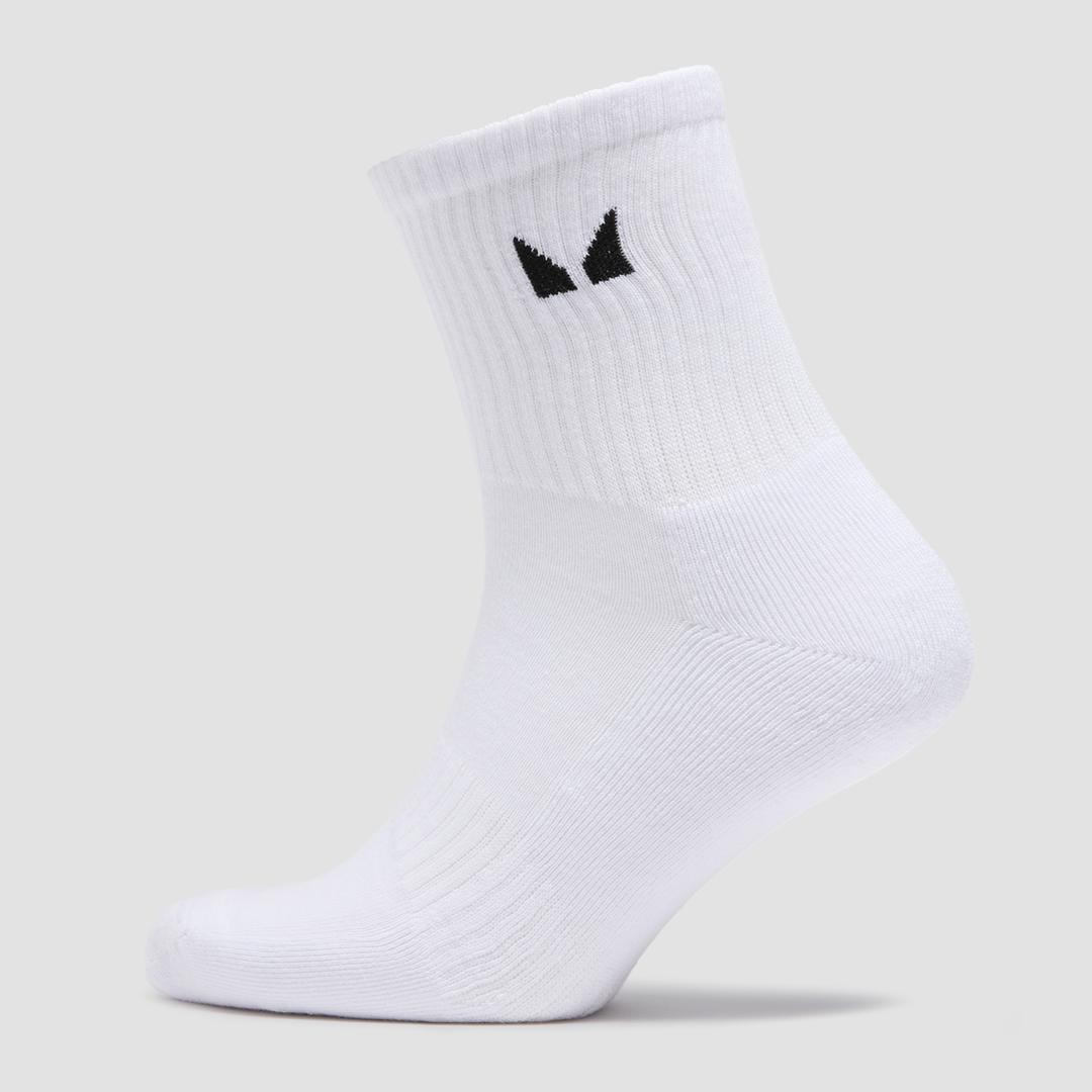 MP Unisex Crew Socks (5 Pack) - White - UK 12-14 - Myprotein (US) Health & Nutrition product