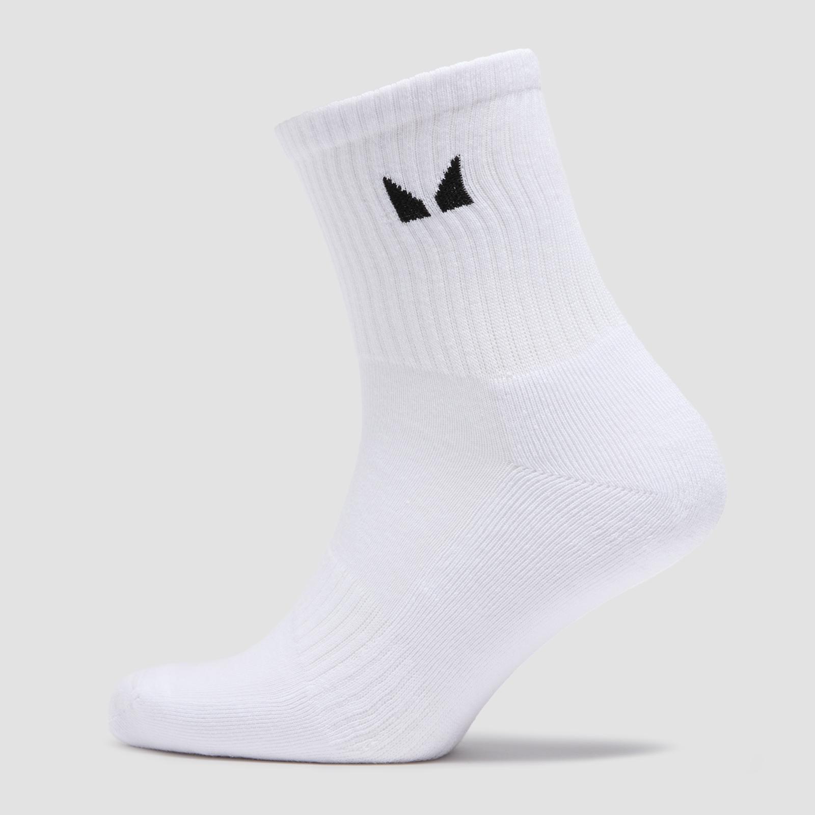 MP Unisex Crew Socks (5 Pack) - White - UK 6-8 - High quality product image showing MP Unisex Crew Socks (5 Pack) - White - UK 6-8 details and features