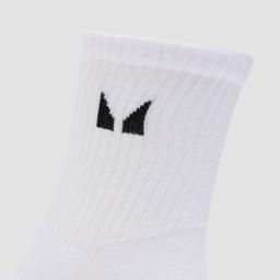 MP Unisex Crew Socks (5 Pack) - White - UK 6-8 - Product thumbnail image 2 showing different views and angles