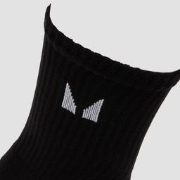 MP Unisex Crew Socks (5 Pack) - Black - UK 2-5 - Product thumbnail image 2 showing different views and angles