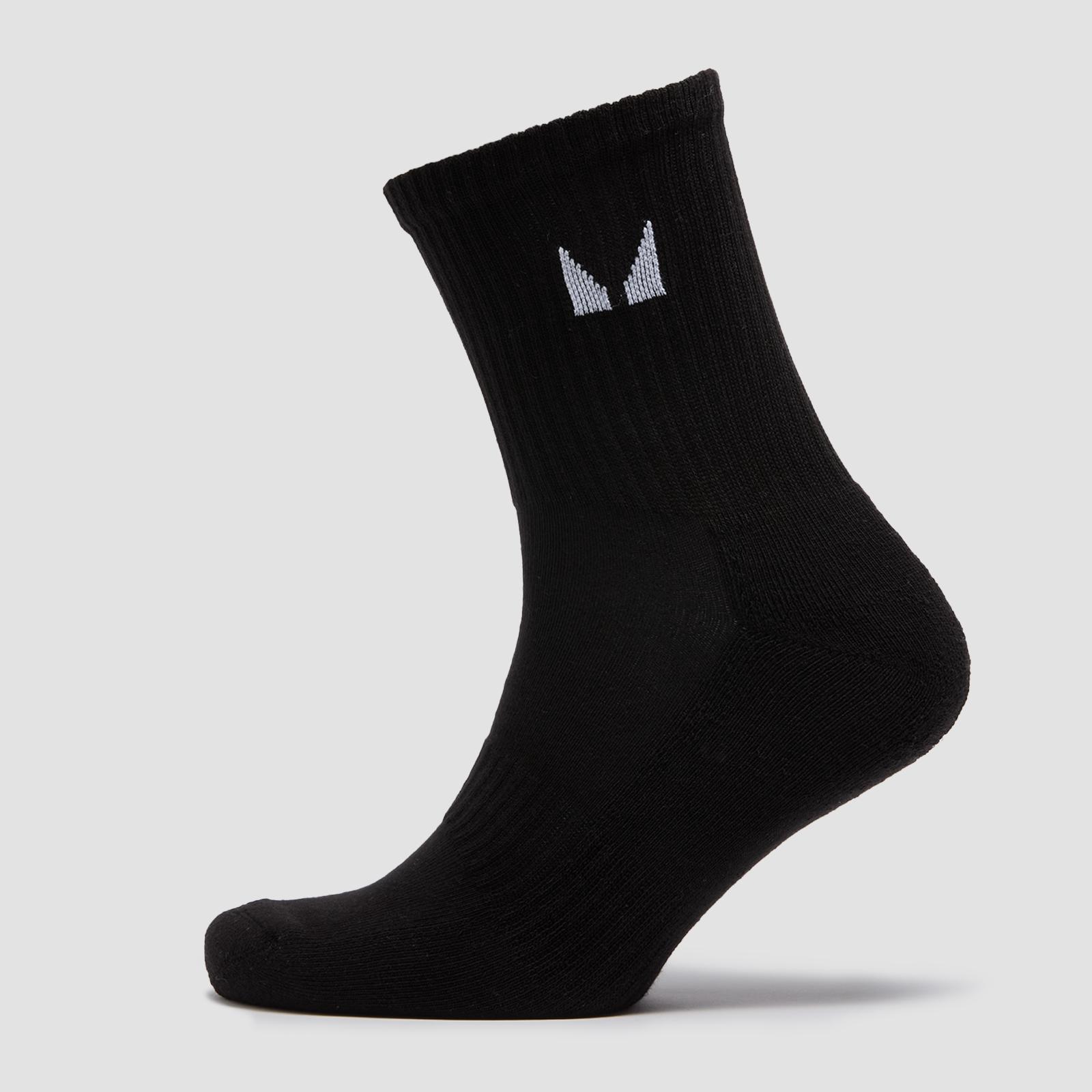 MP Unisex Crew Socks (5 Pack) - Black - UK 2-5 - High quality product image showing MP Unisex Crew Socks (5 Pack) - Black - UK 2-5 details and features