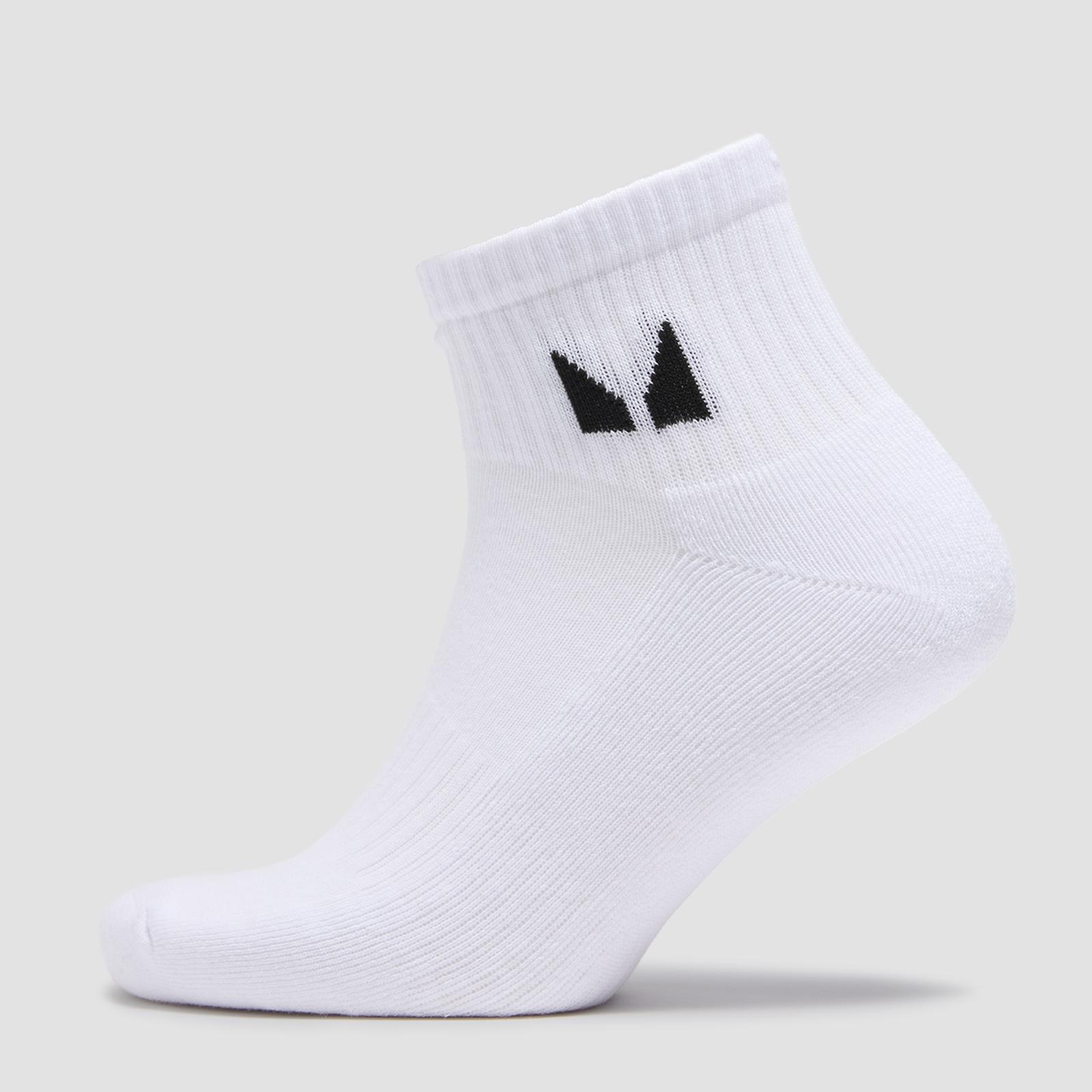 MP Unisex Ankle Socks (3 Pack) - White - UK 9-11 - High quality product image showing MP Unisex Ankle Socks (3 Pack) - White - UK 9-11 details and features