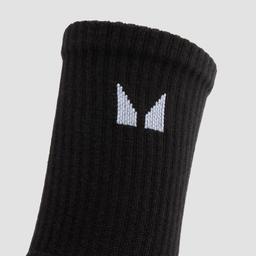 MP Unisex Crew Socks (3 Pack) - Black - UK 6-8 - Product thumbnail image 3 showing different views and angles
