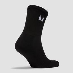 MP Unisex Crew Socks (3 Pack) - Black/White - UK 9-11 - Product thumbnail image 3 showing different views and angles