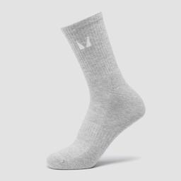 MP Unisex Crew Socks (3 Pack) - White/Black/Grey Marl - UK 2-5 - Product thumbnail image 2 showing different views and angles