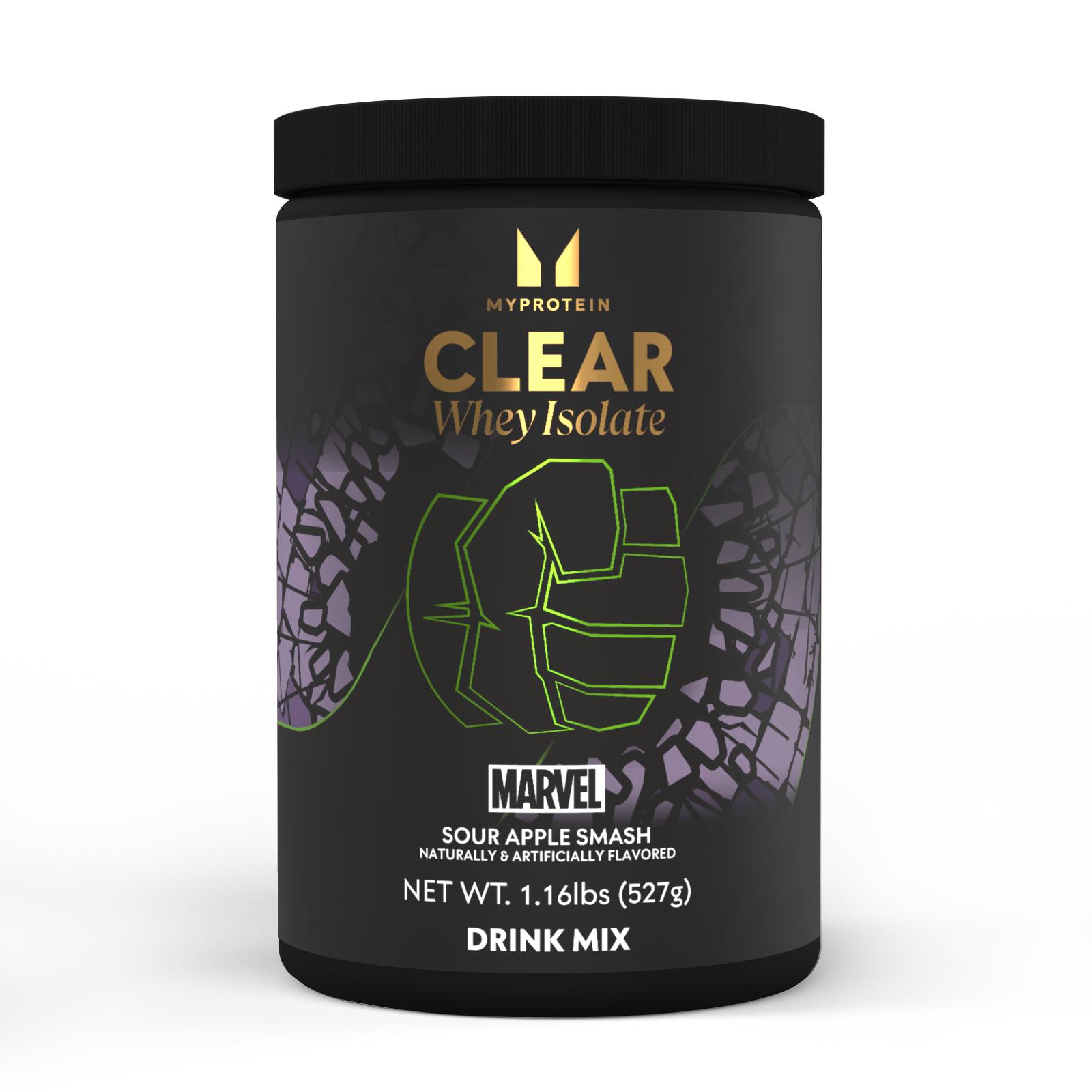 Myprotein Clear Whey Isolate - MARVEL - 20servings - Hulk - Sour DragonApple - High quality product image showing Myprotein Clear Whey Isolate - MARVEL - 20servings - Hulk - Sour DragonApple details and features