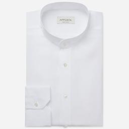 Shirt  solid  white linen plain, collar style  band collar - Product thumbnail image 1 showing different views and angles