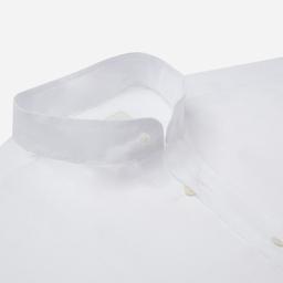 Shirt  solid  white linen plain, collar style  band collar - Product thumbnail image 2 showing different views and angles