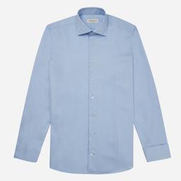 Shirt  solid  light blue wrinkle-free cotton oxford double twisted, collar style  semi-spread collar, cuff  french cuff (cufflinks) - Product thumbnail image 2 showing different views and angles