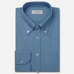 Shirt  solid  light blue cotton denim, collar style  button-down collar - Product thumbnail image 1 showing different views and angles