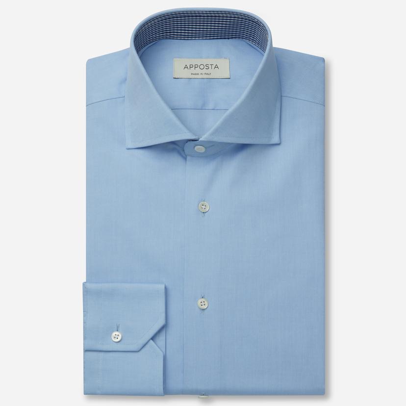 Shirt  solid  light blue cotton oxford, collar style  lower spread collar - Product image