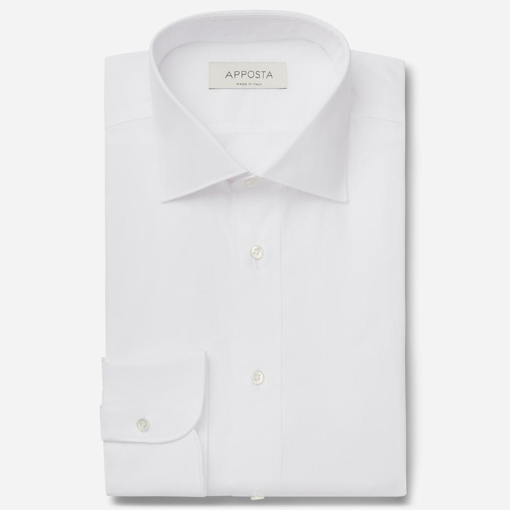 Shirt  solid  white cotton oxford, collar style  semi-spread collar - Apposta Clothing product