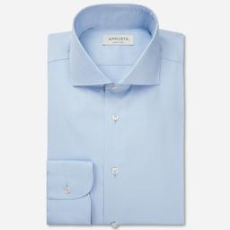 Shirt  solid  light blue cotton pinpoint oxford, collar style  formal straight point collar - Product thumbnail image 1 showing different views and angles