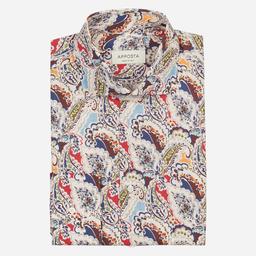 Shirt  floral  multi cotton poplin, collar style  spread collar - Product thumbnail image 1 showing different views and angles
