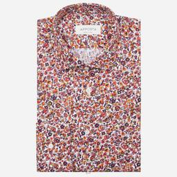 Shirt  floral  multi cotton poplin, collar style  semi-spread collar - Product thumbnail image 1 showing different views and angles