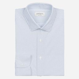 Shirt  textures  navy blue 4-way stretch poplin double twisted sensitive, collar style  updated straight point collar with short points - Product thumbnail image 1 showing different views and angles