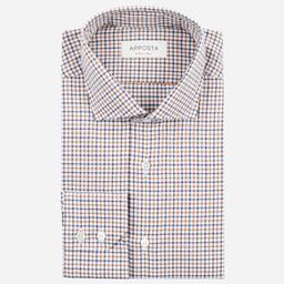 Shirt  big check  multi flannel twill, collar style  updated spread collar with short points - Product thumbnail image 1 showing different views and angles