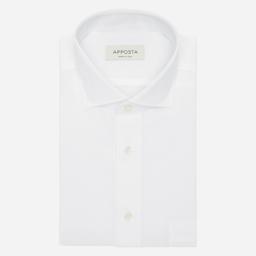 Shirt  solid  white cotton-bamboo poplin, collar style  updated spread collar with short points - Product thumbnail image 1 showing different views and angles