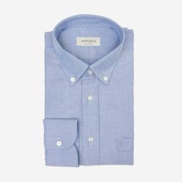 Shirt  solid  navy blue cotton oxford supima cotton, collar style  small button-down collar - Product thumbnail image 1 showing different views and angles
